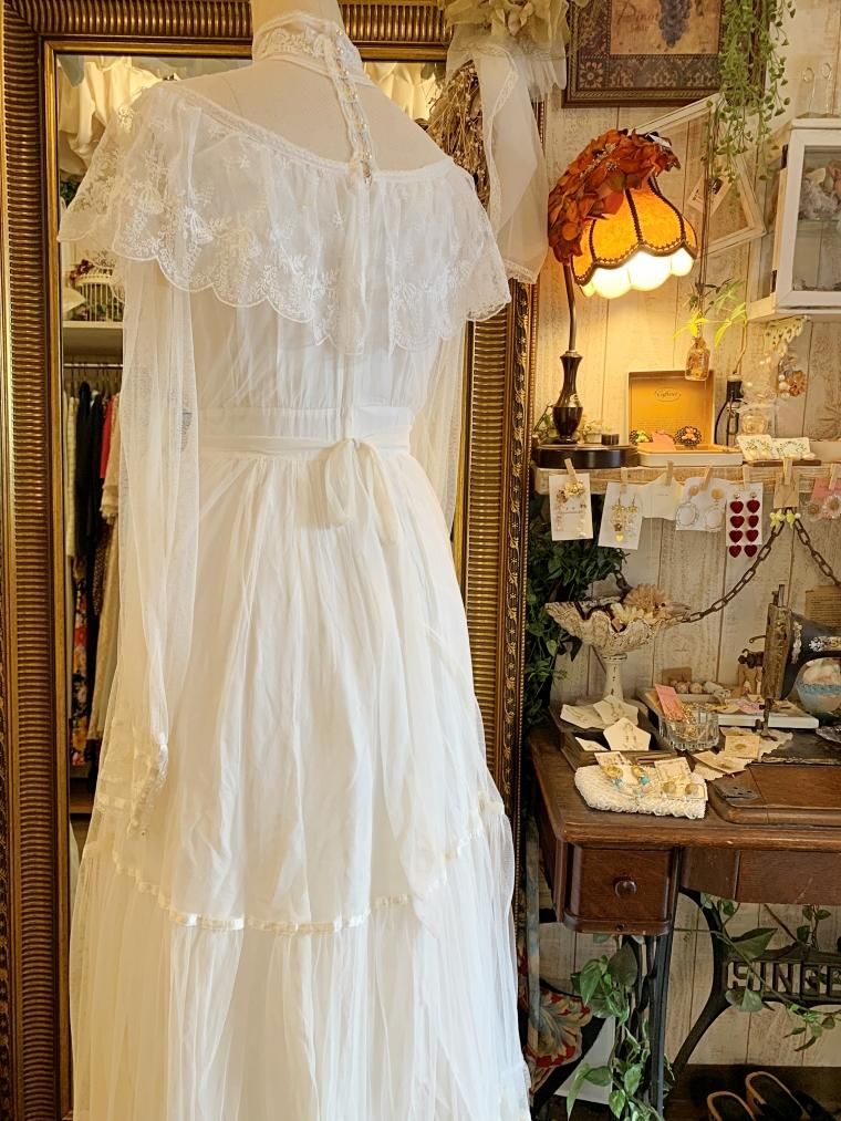 GUNNE SAX 70's ブライダルタグオールチュールレースヴィクトリアン 