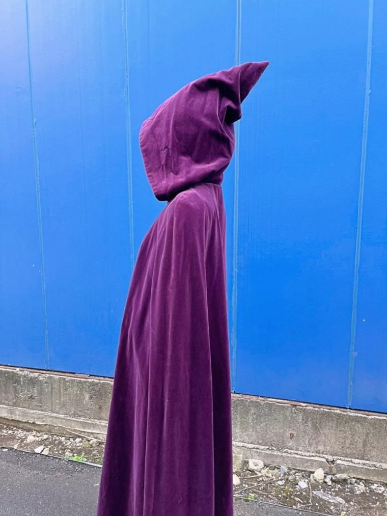 Vintage ベロアロングケープコート size：Free