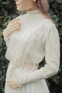 antique victorian écru blouse
