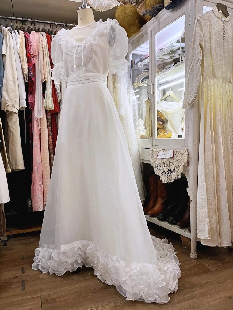 ヴィンテージドレス　vintage dress wedding肩幅32cm