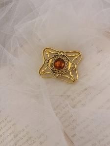 Vintage Baroque Square Brooch