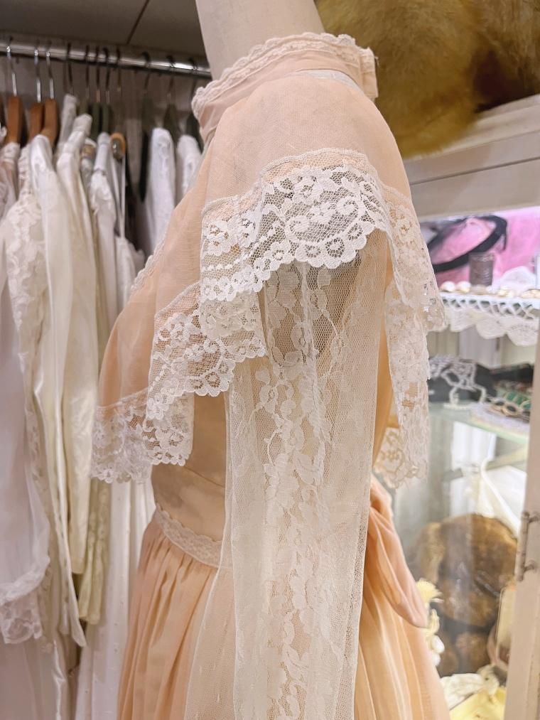 GUNNE SAX 70's ヴィクトリアンチュールスリーブワンピースドレス