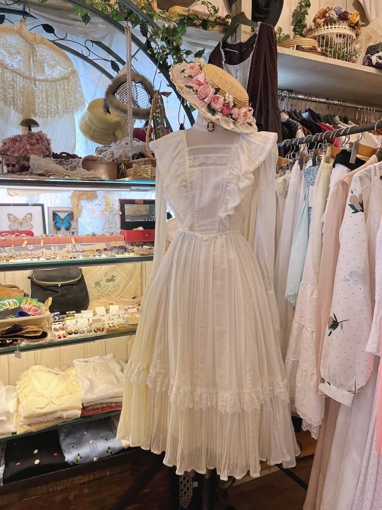 GUNNE SAX 70's bridal オールレースヴィクトリアンワンピースドレス