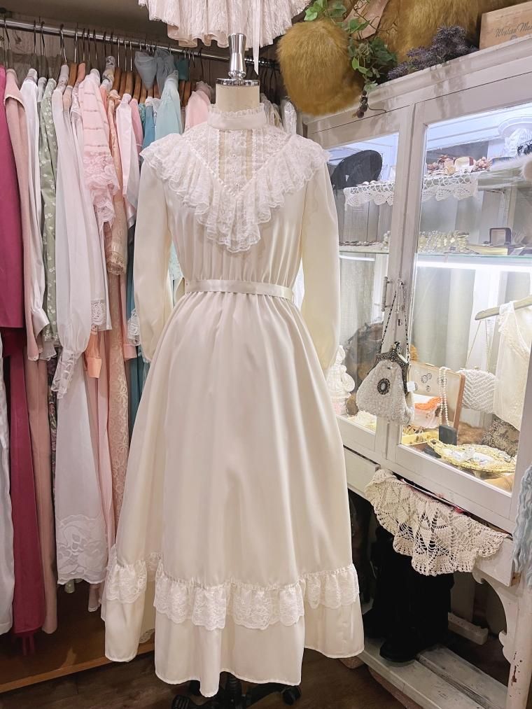 【１着でも送料無料】 merletage 淑女の為のレースドレス vintage ワンピース