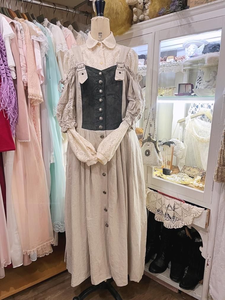 Vintage 70s フラワーレースブラウス