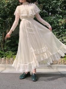 vintage GUNNE SAX 70's 塼졼ȥꥢԡɥ쥹 Size9