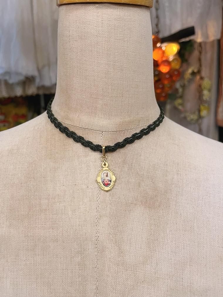 世界に1点オーダーメイド！ペースメーカーチョーカー musubore チョーカー 「 select 」flower beads choker