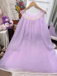 Vintage シアーラベンダーワンピース