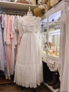 vintage GUNNE SAX 70's ǥƥ졼ѥե꡼֥ۥ磻ȥԡ size11