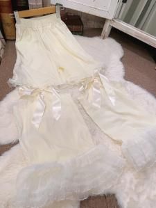 comyu remake silky romantic pants