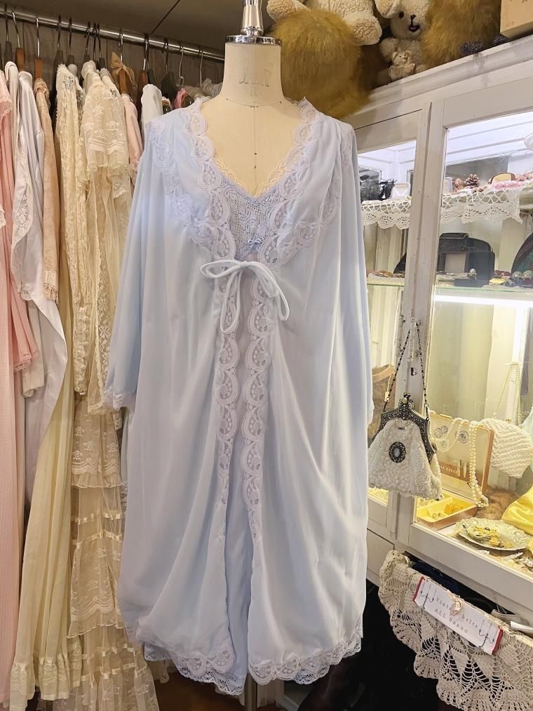 Vintage Nightie ミディアム丈シルキーガウン