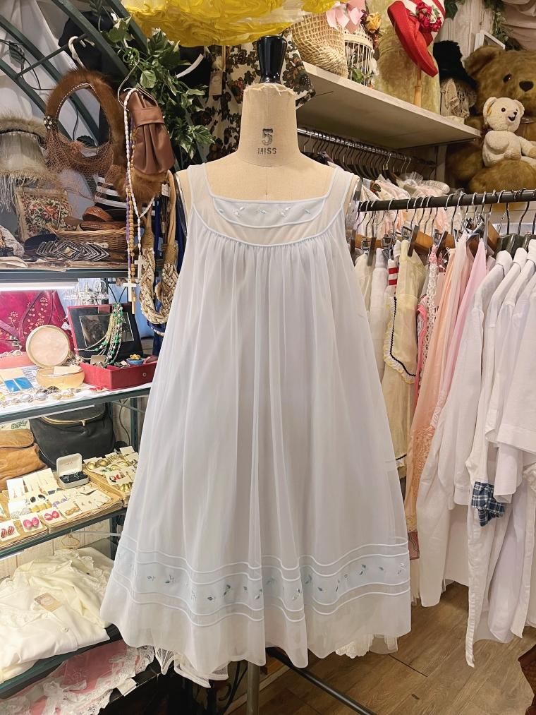 古着 アンティーク ビンテージ 80s 白 黒レース 羽織 ガウン シャツ 美品 古着 80s Mexico製 Guaya teca サイド プリーツ & 刺しゅう 2