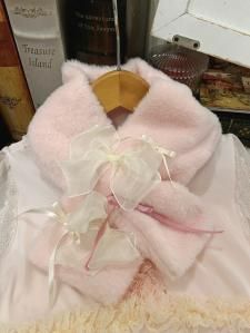 comyu remake fur collar pink