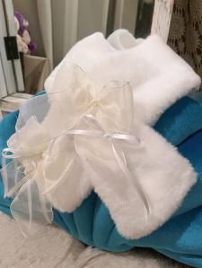 comyu remake fur collar white