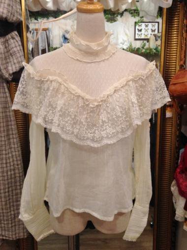 GUNNE SAX GUNNIES 紙タグ付き総レースセーラーブラウス