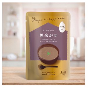 黒米がゆ（250ｇ×24個入） - 新潟コシヒカリ100%のおかゆ　おかゆ本舗