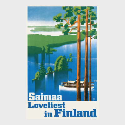 SAIMAA...LOVELIEST! by PAUL S&#214;DERSTR&#214;M in 1939 ポスター（50×70cm）<img class='new_mark_img2' src='https://img.shop-pro.jp/img/new/icons11.gif' style='border:none;display:inline;margin:0px;padding:0px;width:auto;' />