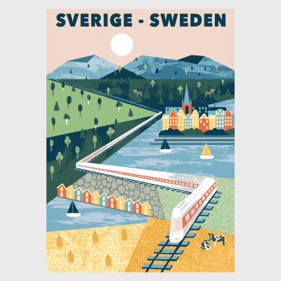 ALL ABOARD! by RUUT JOENSUU in 2020 ポスター（50×70cm）<img class='new_mark_img2' src='https://img.shop-pro.jp/img/new/icons11.gif' style='border:none;display:inline;margin:0px;padding:0px;width:auto;' />