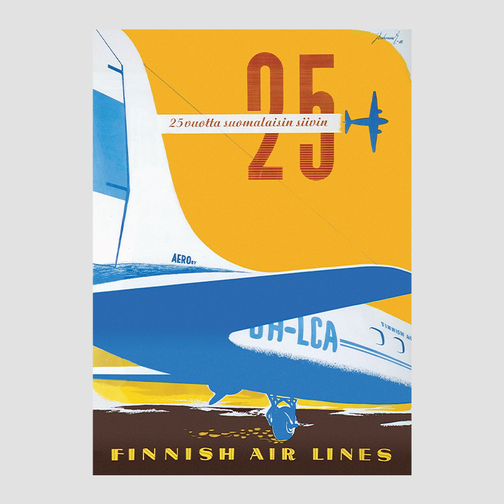 Finnish Air Lines 25 yrs 1948 ݥ5070cm<img class='new_mark_img2' src='https://img.shop-pro.jp/img/new/icons11.gif' style='border:none;display:inline;margin:0px;padding:0px;width:auto;' />