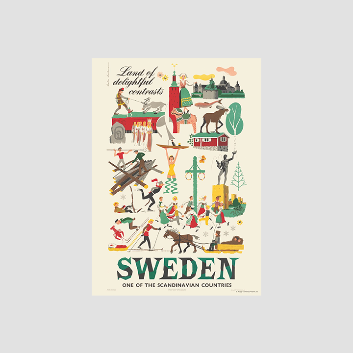 Sweden &#8211; One of the Scandinavian countries 1950's ݥA42130cm<img class='new_mark_img2' src='https://img.shop-pro.jp/img/new/icons11.gif' style='border:none;display:inline;margin:0px;padding:0px;width:auto;' />