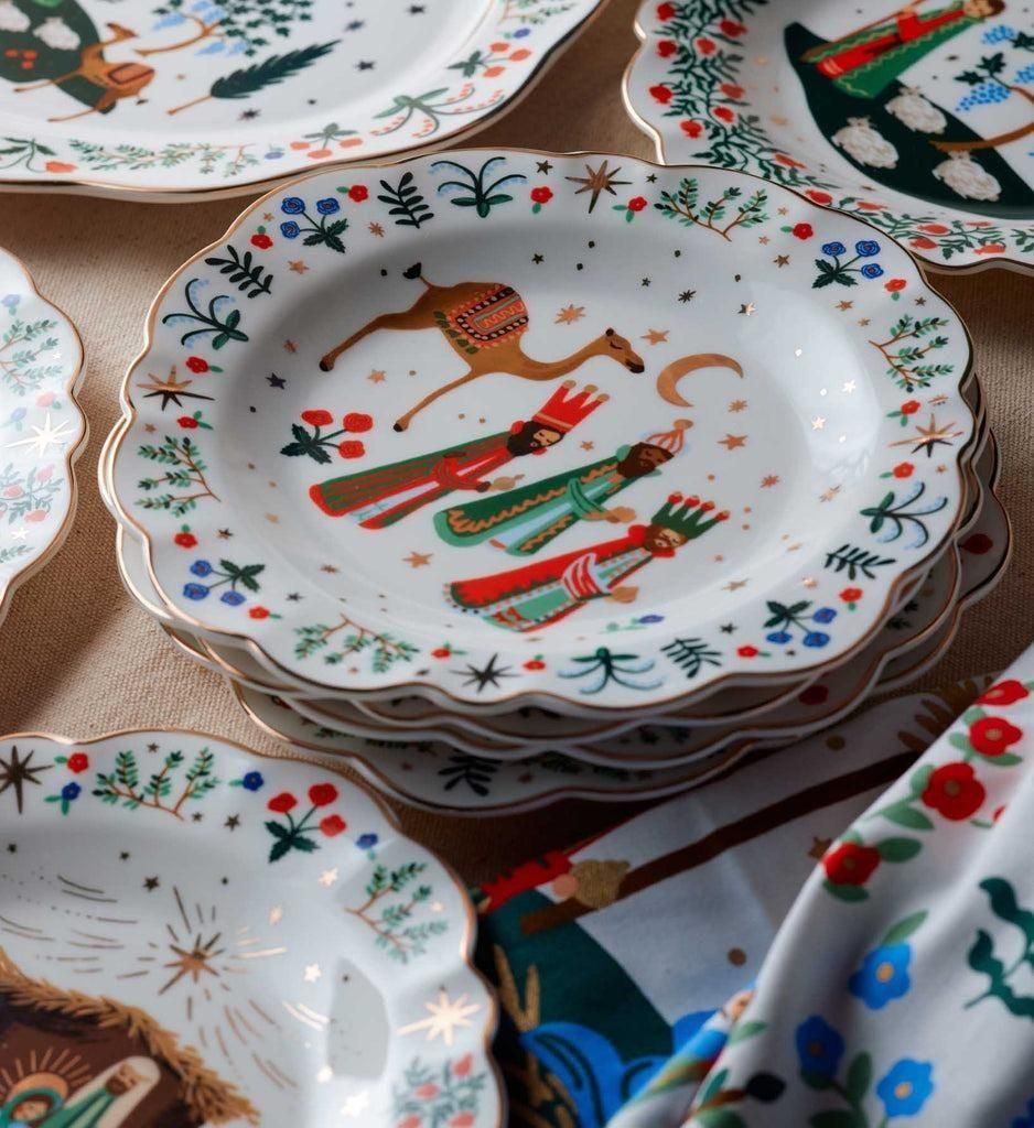 クリスマスファミリア・デザートプレート（4Pセット） - Home-Loving