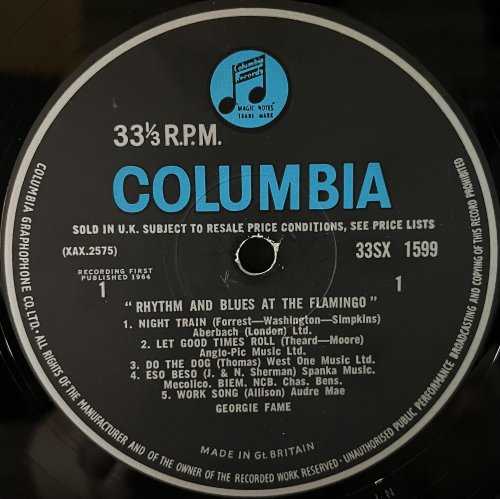 Georgie Fame / Rhythm and Blues At The Flamingo - CURIOUS RECORDS