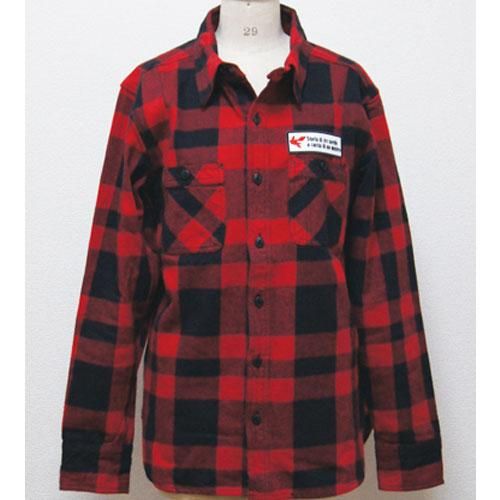 ガリレイドンナ ヘヴィーネルブロックチェックシャツ レッド Noitamina Apparel ガリレイドンナ ヘヴィーネルブロックチェックシャツ レッド Noitamina Apparel