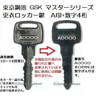 送料無料【合鍵】東京鋼器 GSK A 印+数字4桁 更衣ロッカー