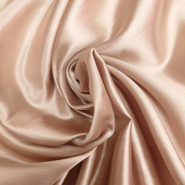 ポリエステルサテン7068【無地 col,55(ベージュ)】 生地巾:120