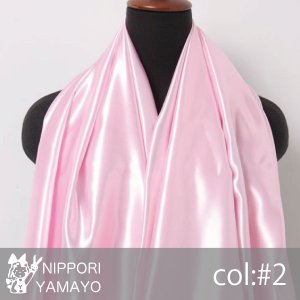 ポリエステルサテン　115ｃｍ巾　col,2(薄ピンク)