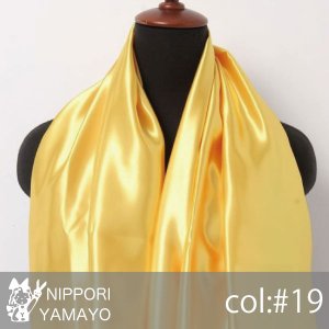 ポリエステルサテン　115ｃｍ巾　col,19(山吹)