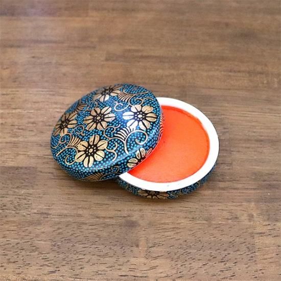 花瓶と朱肉印池 花瓶と朱肉印池