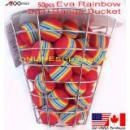 <img class='new_mark_img1' src='https://img.shop-pro.jp/img/new/icons1.gif' style='border:none;display:inline;margin:0px;padding:0px;width:auto;' />A99 Golf 50pcs EVA ball foam ball rainbow practice golf training aids with metal wire range bucket