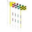 <img class='new_mark_img1' src='https://img.shop-pro.jp/img/new/icons1.gif' style='border:none;display:inline;margin:0px;padding:0px;width:auto;' />Par Aide Cupless Jr. Flagstick Practice Green Marker / Checkered Flag Sets (Green)- Set of 9