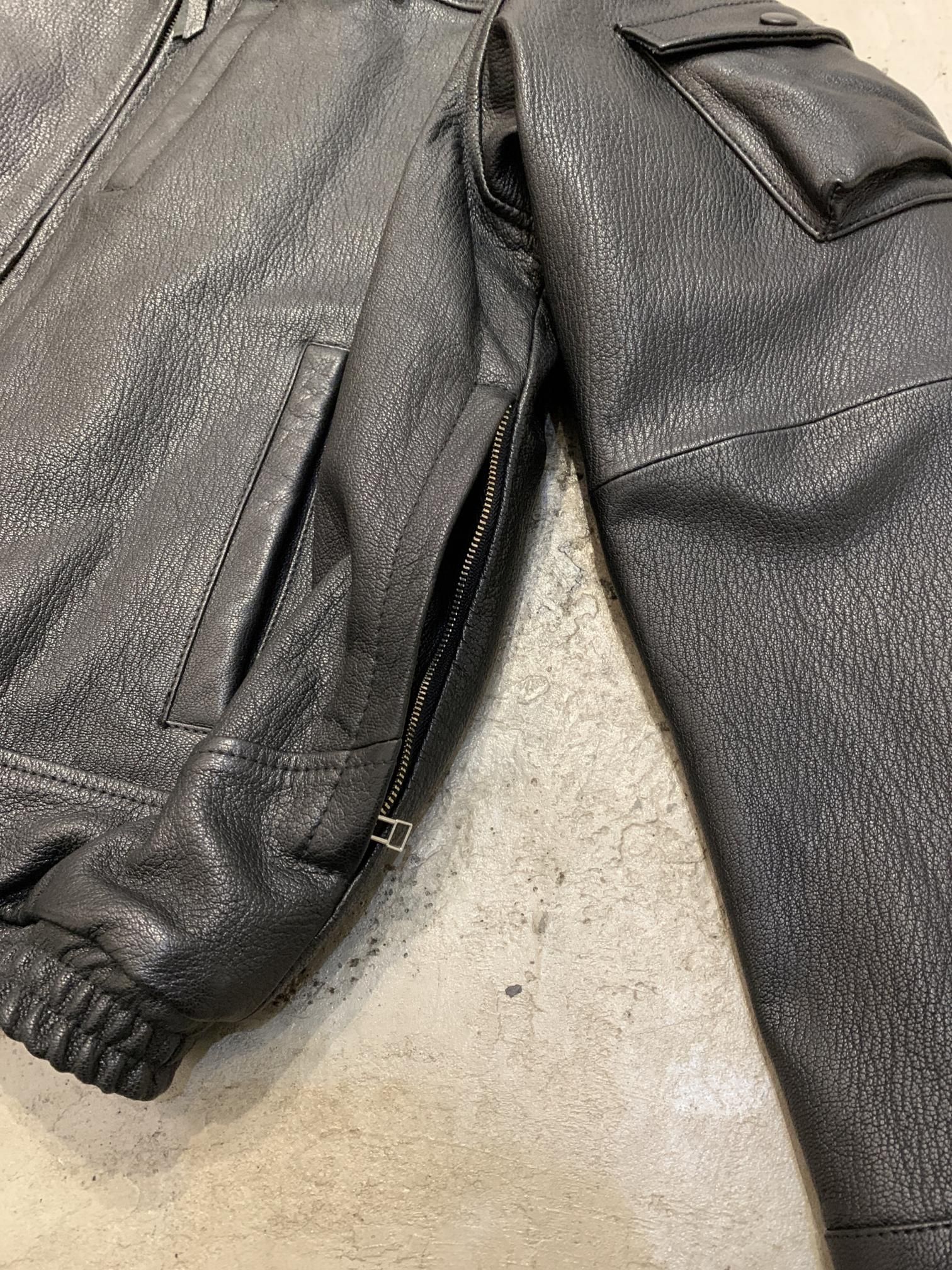 25ss CCU SWING TOP JACKET レザージャケット CCU / SWING TOP JACKET -GOAT- / シーシーユー / ACHROMA