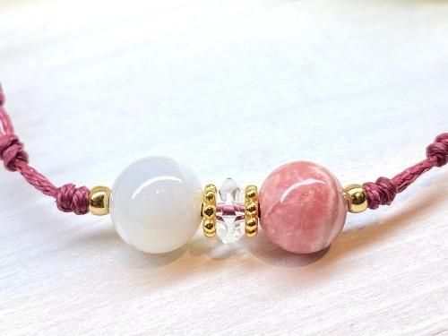 インカローズ　マクラメブレスレット インカローズのマクラメブレスレット | MACRAME KANO