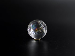 レインボー入り 水晶 スフィア(丸玉) A 28mm