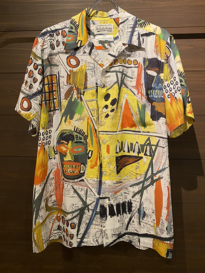 JEAN-MICHEL BASQUIAT S/S HAWAIIAN SHIRT (TYPE-2) - Shalom JEAN-MICHEL BASQUIAT S/S HAWAIIAN SHIRT (TYPE-2) - Shalom