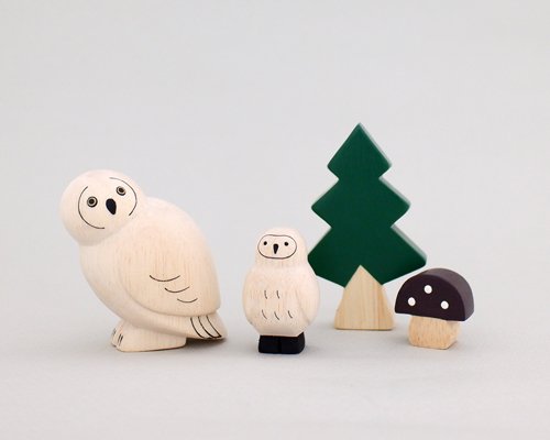 【ポイント５倍】フクロウ親子ともみの木のセット - PoLeToKo Online Store