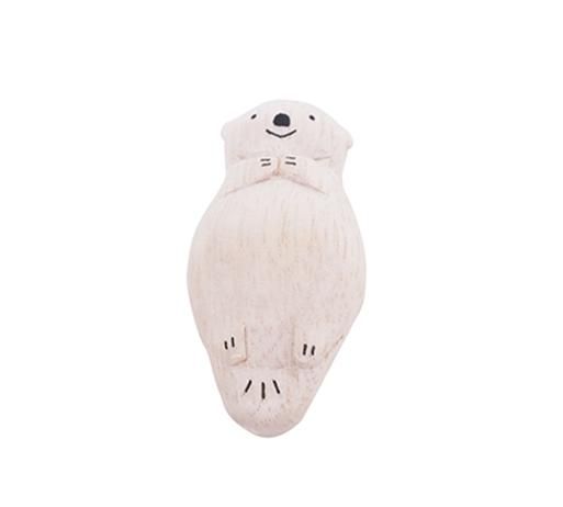 ☆ぽよたらっこ☆ T-LABO polepole ぽれぽれ 木製 置物 ぽれぽれ親子 ラッコ子