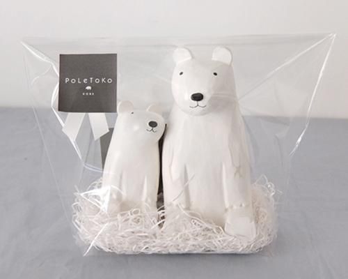 ポイント5倍】おすわりシロクマ親子セット - PoLeToKo Online Store