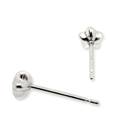【4℃】K10WG ピアス⟡.·*. 4°C K10WGピアス 専用キャッチ付き 片耳用 - メルカリ