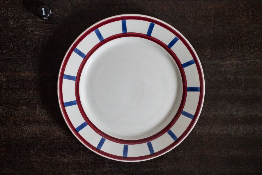 Bearn バスク模様のデザート皿（no.1）