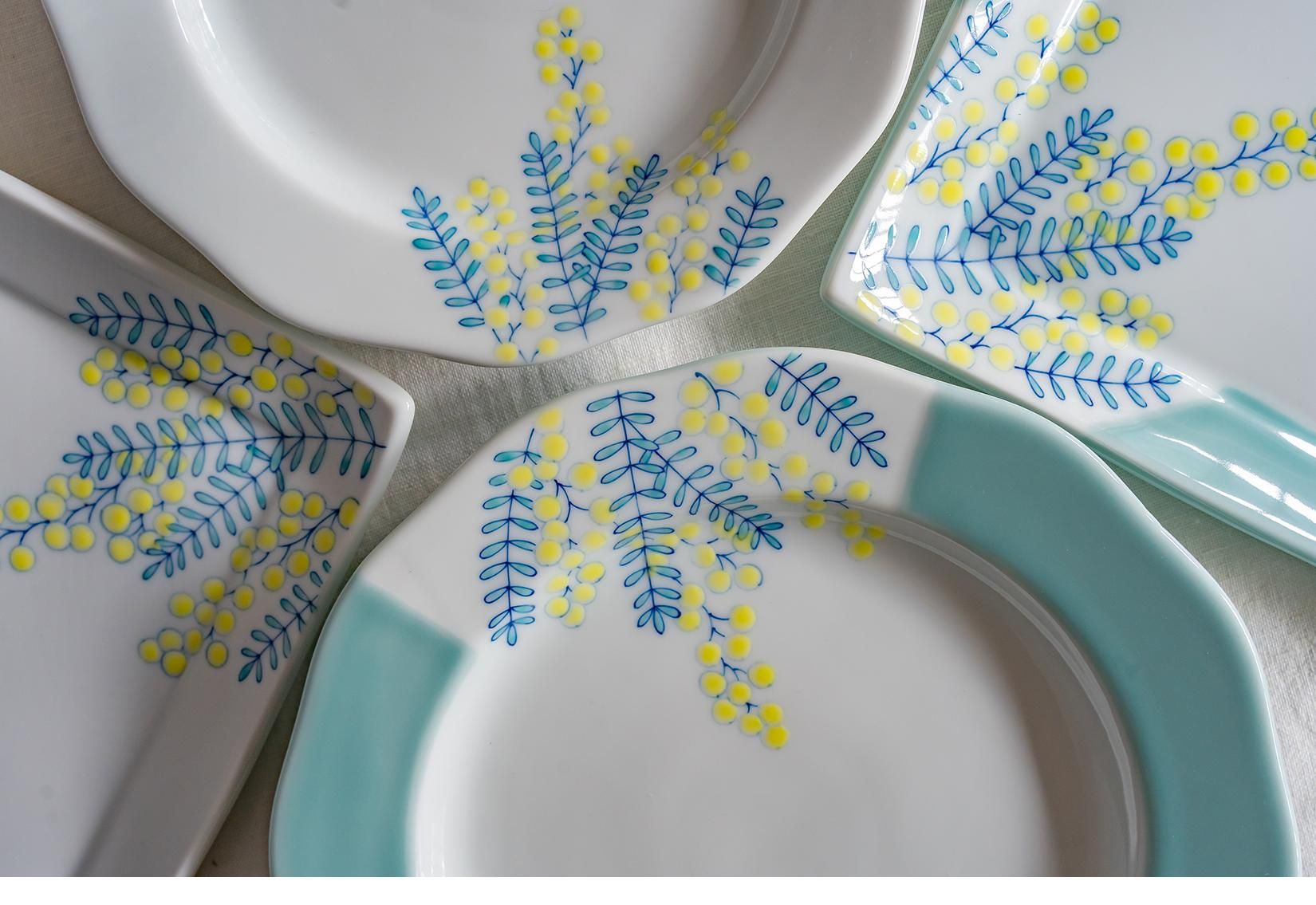 【マナママ】専用・（青360ｇ+ベージュ300ｇ）≪フォロー割特価≫ mimosa - 伊万里鍋島焼窯元「青山窯」Online store