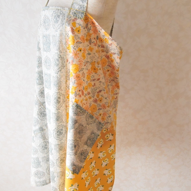 母の日手作り直進縫いで作るスモックエプロン