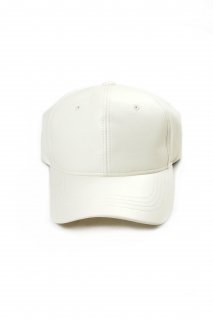 【Fenomeno -フェノメノ-】<br>  imitation leather cap WHT