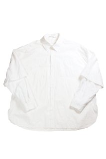 【Fenomeno-フェノメノ】</br>Layered sleeve shirt WHT</br>   