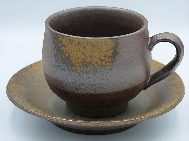 コーヒーカップ（丸形・胡麻焼） 備前焼ギャラリー 倉敷一陽窯