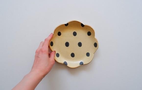 sunny-craft/サニークラフト 花皿 6寸 きせと釉 ドット - Farbe