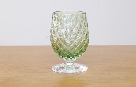 坂田裕昭 ななこ文様 脚付きカップ 松葉色 - Farbe